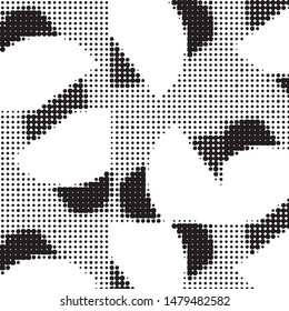 Grunge halftone black and white dots texture background. Spotted vector Abstract Texture