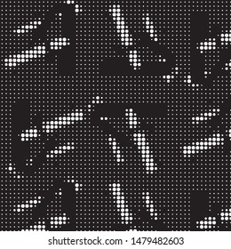 Grunge halftone black and white dots texture background. Spotted vector Abstract Texture