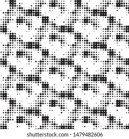 Grunge halftone black and white dots texture background. Spotted vector Abstract Texture