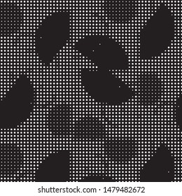 Grunge halftone black and white dots texture background. Spotted vector Abstract Texture