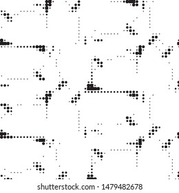 Grunge halftone black and white dots texture background. Spotted vector Abstract Texture