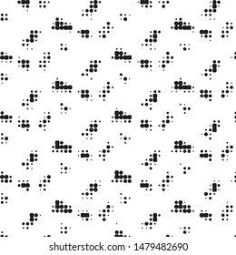Grunge halftone black and white dots texture background. Spotted vector Abstract Texture