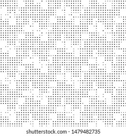 Grunge halftone black and white dots texture background. Spotted vector Abstract Texture