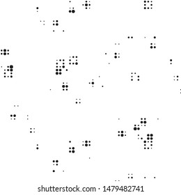 Grunge halftone black and white dots texture background. Spotted vector Abstract Texture