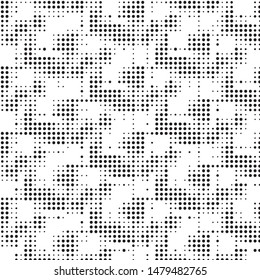 Grunge halftone black and white dots texture background. Spotted vector Abstract Texture