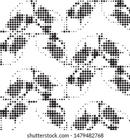 Grunge halftone black and white dots texture background. Spotted vector Abstract Texture