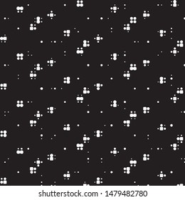 Grunge halftone black and white dots texture background. Spotted vector Abstract Texture