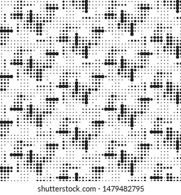 Grunge halftone black and white dots texture background. Spotted vector Abstract Texture