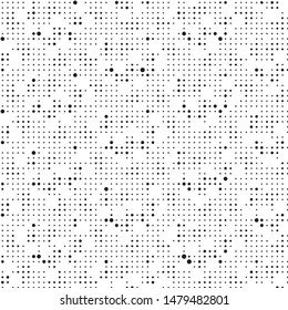 Grunge halftone black and white dots texture background. Spotted vector Abstract Texture