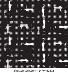 Grunge halftone black and white dots texture background. Spotted vector Abstract Texture