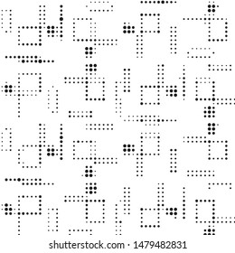 Grunge halftone black and white dots texture background. Spotted vector Abstract Texture