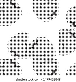 Grunge halftone black and white dots texture background. Spotted vector Abstract Texture