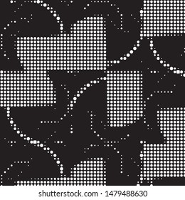 Grunge halftone black and white dots texture background. Spotted vector Abstract Texture
