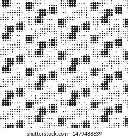 Grunge halftone black and white dots texture background. Spotted vector Abstract Texture