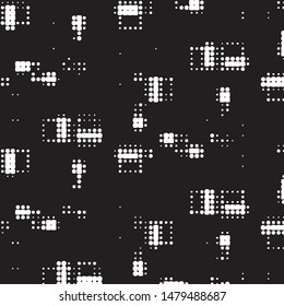 Grunge halftone black and white dots texture background. Spotted vector Abstract Texture