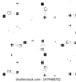 Grunge halftone black and white dots texture background. Spotted vector Abstract Texture