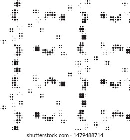 Grunge halftone black and white dots texture background. Spotted vector Abstract Texture