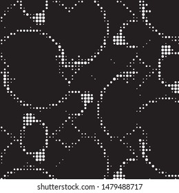 Grunge halftone black and white dots texture background. Spotted vector Abstract Texture
