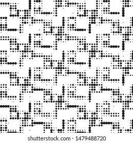 Grunge halftone black and white dots texture background. Spotted vector Abstract Texture