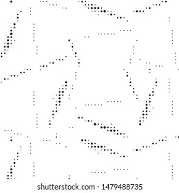 Grunge halftone black and white dots texture background. Spotted vector Abstract Texture