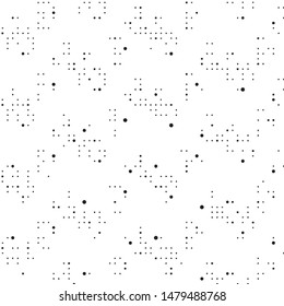 Grunge halftone black and white dots texture background. Spotted vector Abstract Texture