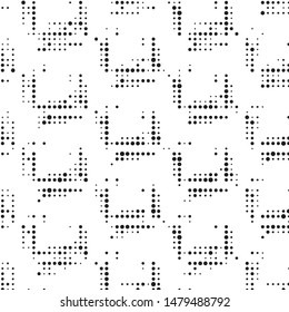 Grunge halftone black and white dots texture background. Spotted vector Abstract Texture
