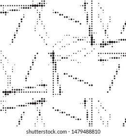 Grunge halftone black and white dots texture background. Spotted vector Abstract Texture