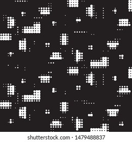 Grunge halftone black and white dots texture background. Spotted vector Abstract Texture