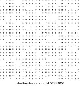 Grunge halftone black and white dots texture background. Spotted vector Abstract Texture
