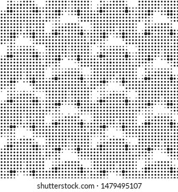 Grunge halftone black and white dots texture background. Spotted vector Abstract Texture