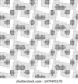 Grunge halftone black and white dots texture background. Spotted vector Abstract Texture