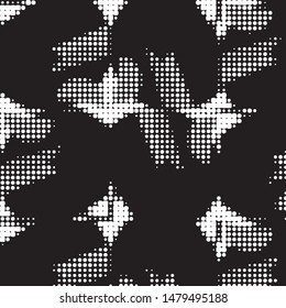 Grunge halftone black and white dots texture background. Spotted vector Abstract Texture