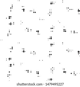Grunge halftone black and white dots texture background. Spotted vector Abstract Texture