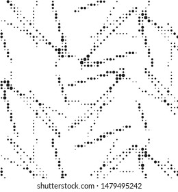 Grunge halftone black and white dots texture background. Spotted vector Abstract Texture