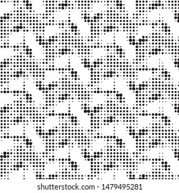 Grunge halftone black and white dots texture background. Spotted vector Abstract Texture