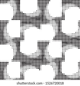 Grunge halftone black and white dots texture background. Spotted vector Abstract Texture