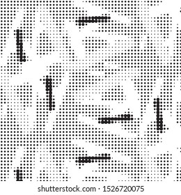 Grunge halftone black and white dots texture background. Spotted vector Abstract Texture