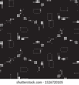 Grunge halftone black and white dots texture background. Spotted vector Abstract Texture