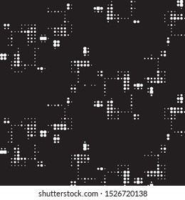 Grunge halftone black and white dots texture background. Spotted vector Abstract Texture