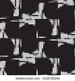 Grunge halftone black and white dots texture background. Spotted vector Abstract Texture