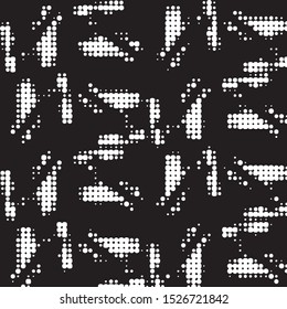 Grunge halftone black and white dots texture background. Spotted vector Abstract Texture