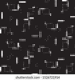 Grunge halftone black and white dots texture background. Spotted vector Abstract Texture