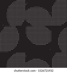 Grunge halftone black and white dots texture background. Spotted vector Abstract Texture