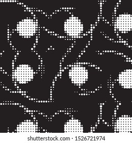 Grunge halftone black and white dots texture background. Spotted vector Abstract Texture