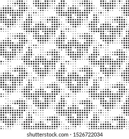Grunge halftone black and white dots texture background. Spotted vector Abstract Texture
