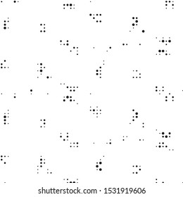Grunge halftone black and white dots texture background. Spotted vector Abstract Texture