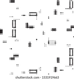 Grunge halftone black and white dots texture background. Spotted vector Abstract Texture
