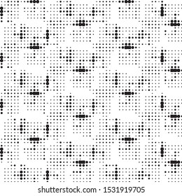 Grunge halftone black and white dots texture background. Spotted vector Abstract Texture