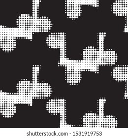 Grunge halftone black and white dots texture background. Spotted vector Abstract Texture