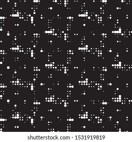 Grunge halftone black and white dots texture background. Spotted vector Abstract Texture